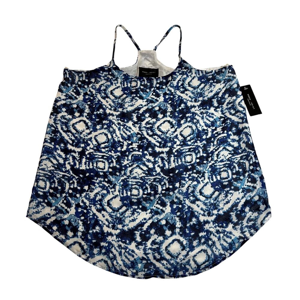 Romeo & Juliet Couture Sleeveless Tie Dye Geometric Print Tank Top Size S NEW